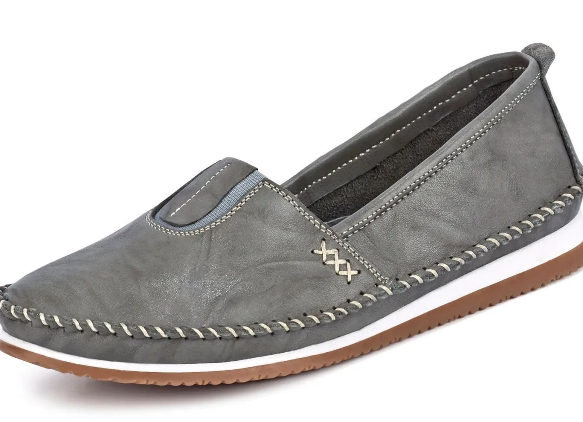 Andrea Conti, leichte Damen-Slipper, mit Gummizug