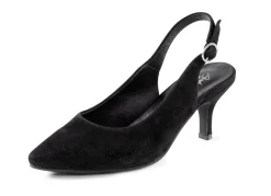 Andrea Conti Sling-Pumps aus weichem Samt-Chevreauleder