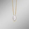 Anhänger mit 3 Brillanten, 20 Diamanten und Ankerkette