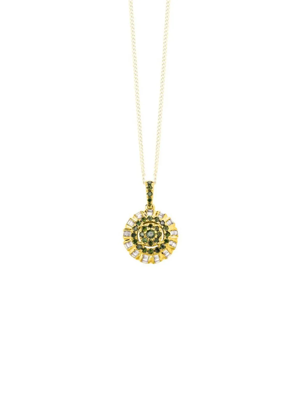 Anhänger mit Brillanten und Baguette-Diamanten