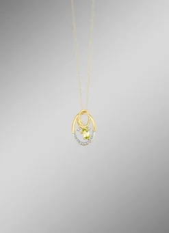 Anhänger mit Brillanten und Peridot