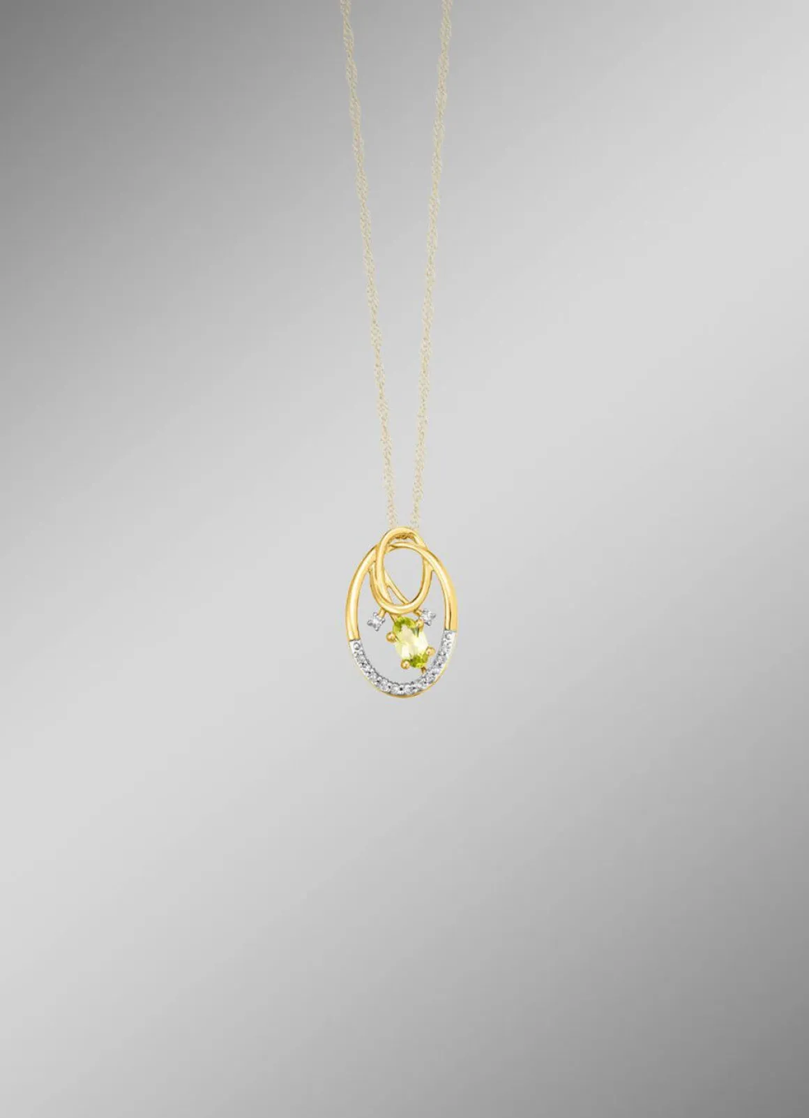 Anhänger mit Brillanten und Peridot