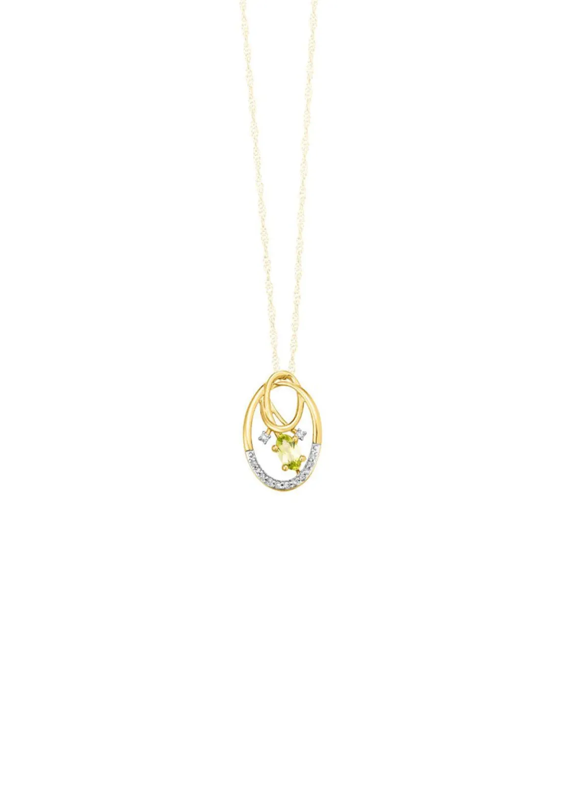 Anhänger mit Brillanten und Peridot
