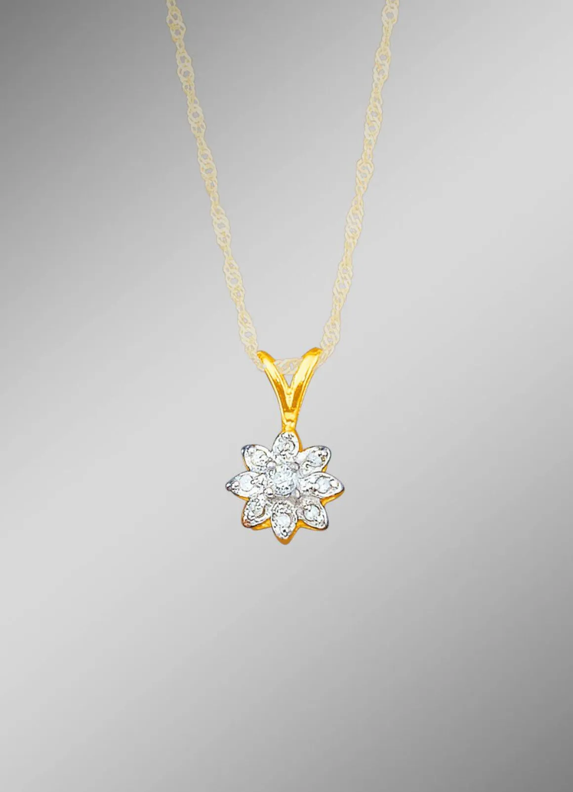 Anhänger mit Brillant und Diamanten
