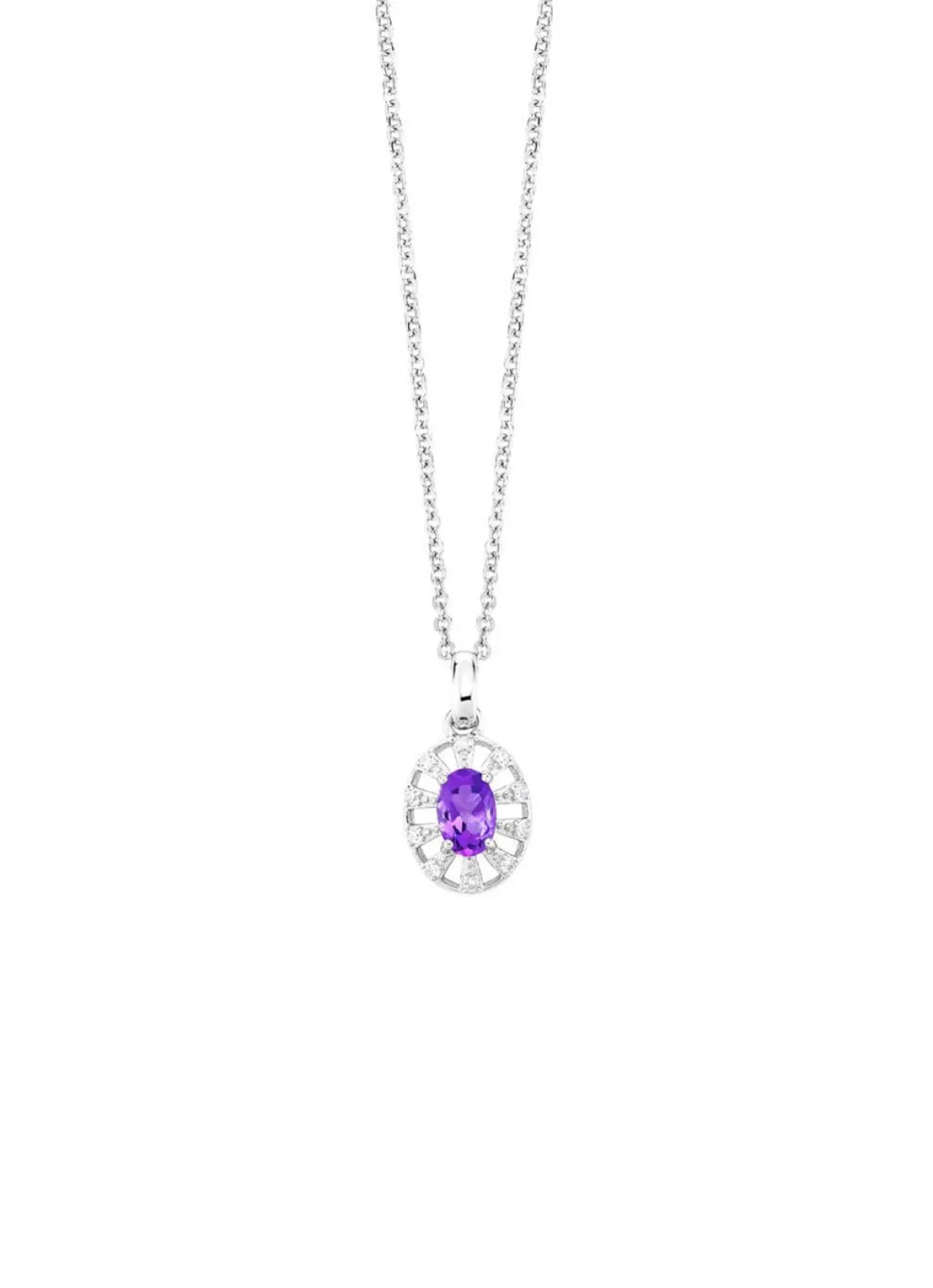 Anhänger mit echt Amethyst und synth. Zirkonia