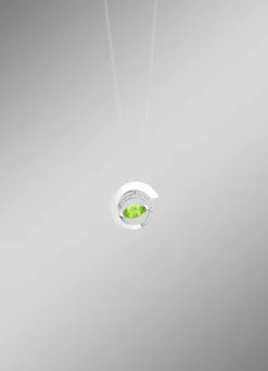 Anhänger mit echt Peridot und synth. Zirkonia