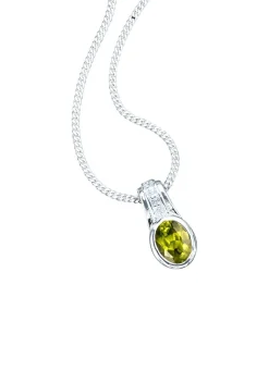 Anhänger mit echt Peridot und synth. Zirkonia