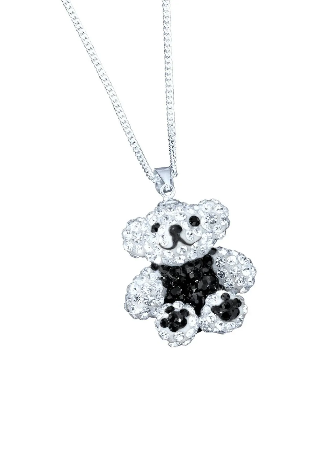 Anhänger Pandabärchen mit Kristallen und Panzerkette
