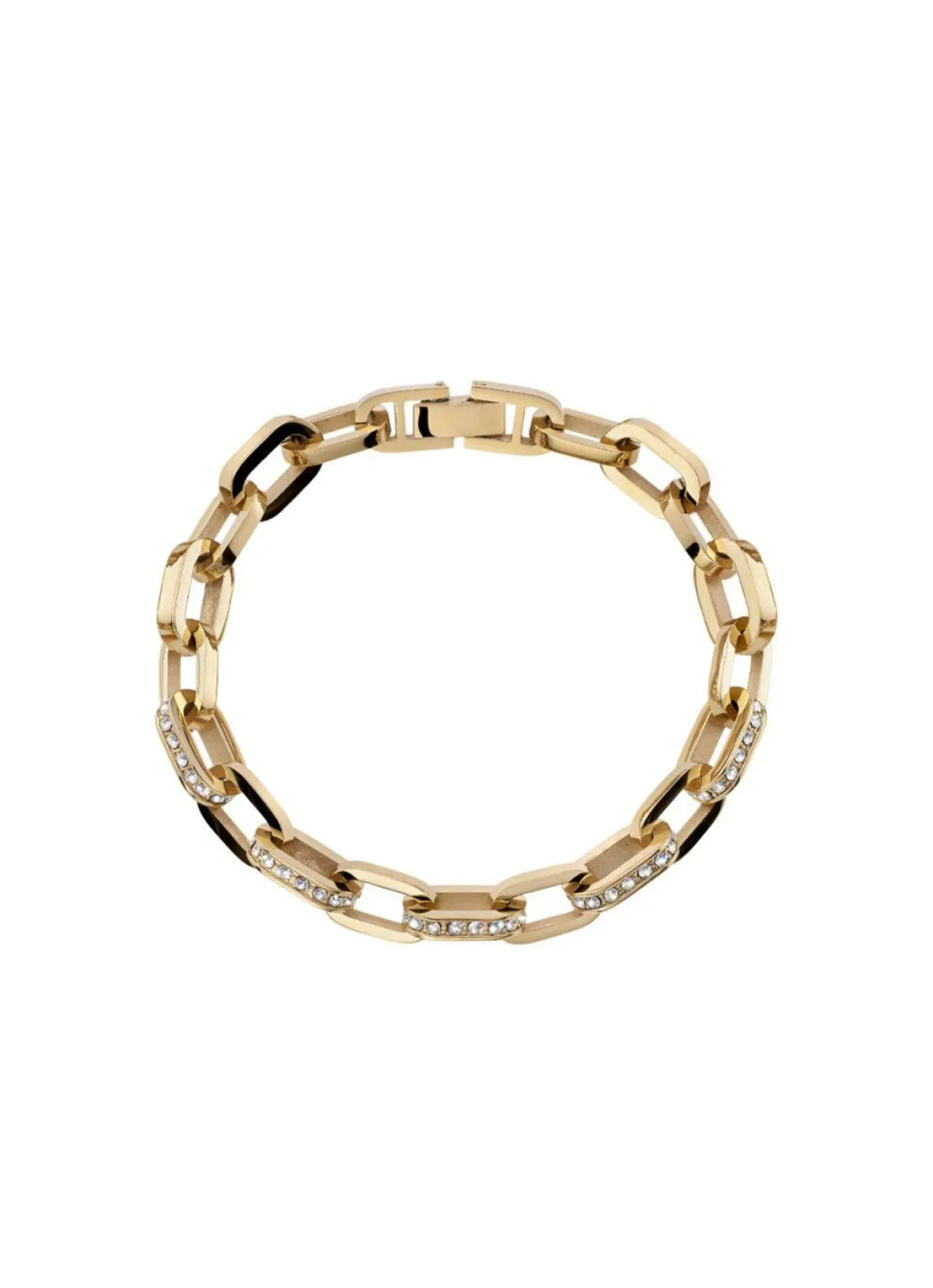 Armband aus vergoldetem Edelstahl mit Kristallen