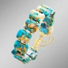 Armband mit beh. Türkis und beh. Perlmutt