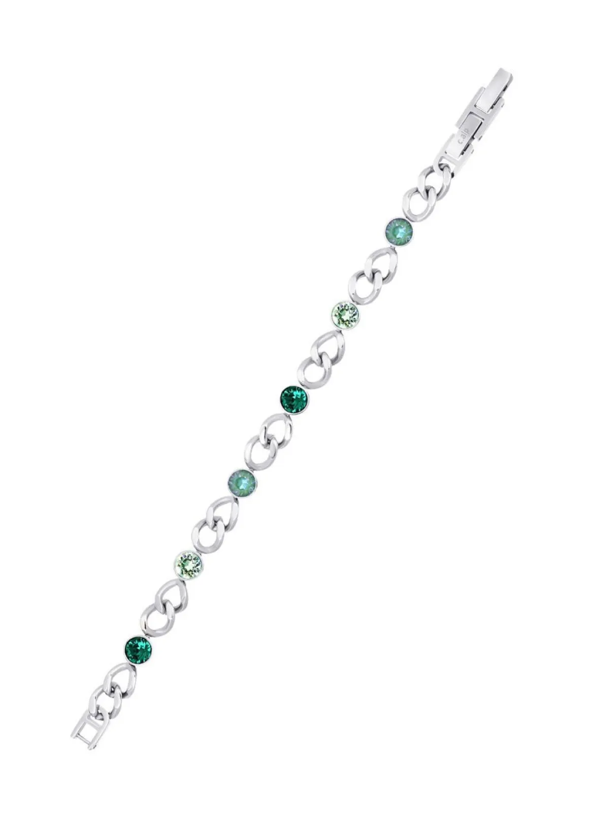 Armband mit grünen Kristallen