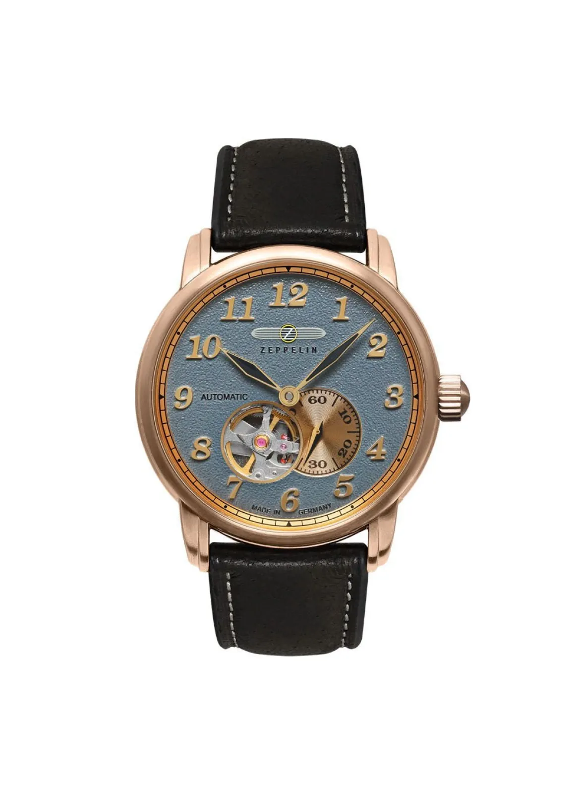 Automatik-Herrenuhr mit offenem Uhrwerk von Zeppelin