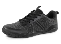 Barfußschuh aus Textilmaterial mit Synthetik-Besätzen