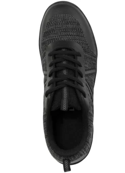 Barfußschuh aus Textilmaterial mit Synthetik-Besätzen