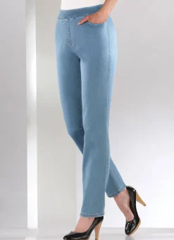 Bauchweg-Jeans in Schlupfform
