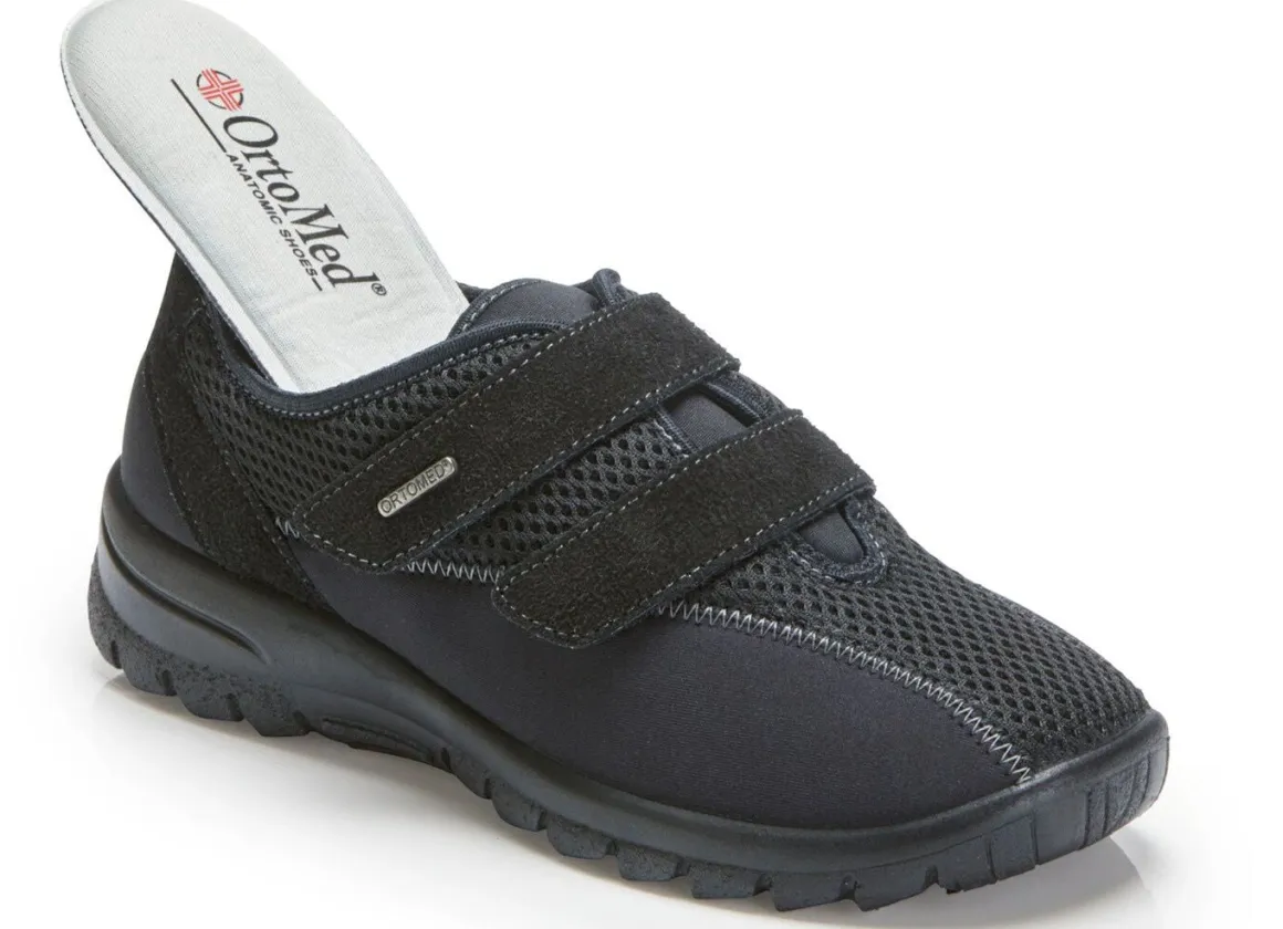 Bequeme Damen-Klettschuhe, Weite H, mit herausnehmbarem Fußbett