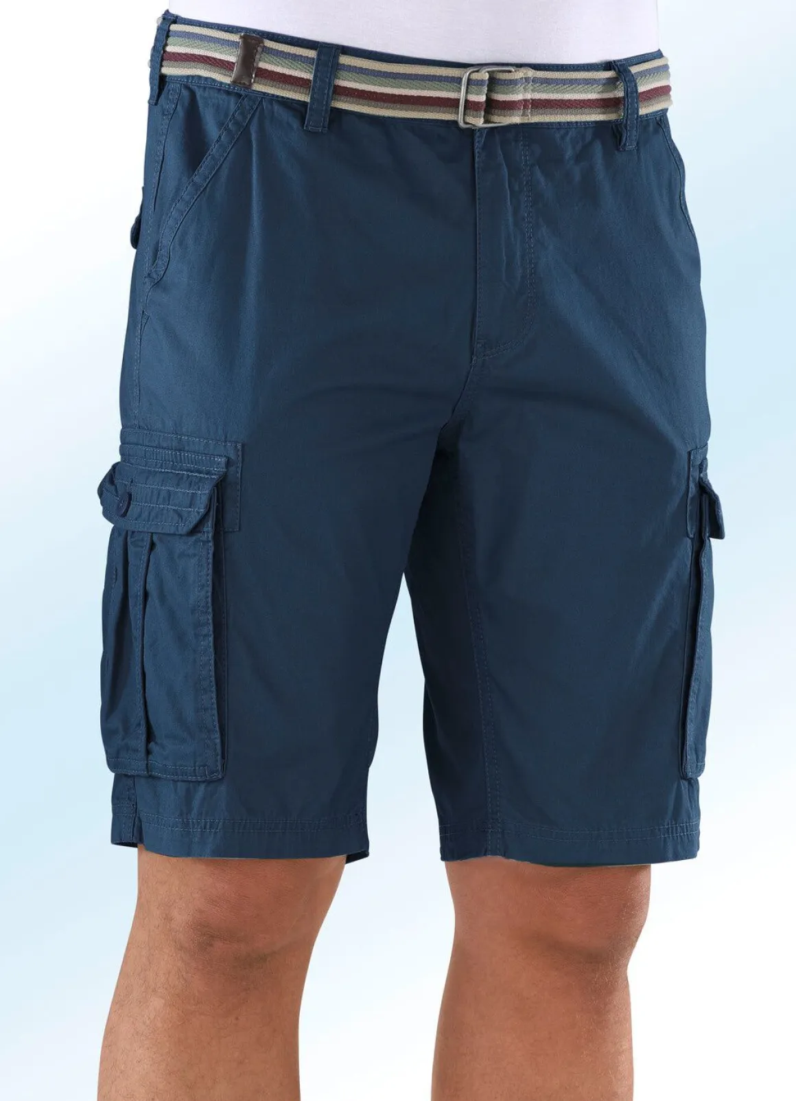 Bermudas mit Cargotaschen in 4 Farben