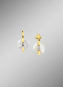 Bewegliche Eleganz: Ohrstecker mit echt Perlmutt