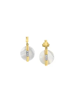 Bewegliche Eleganz: Ohrstecker mit echt Perlmutt
