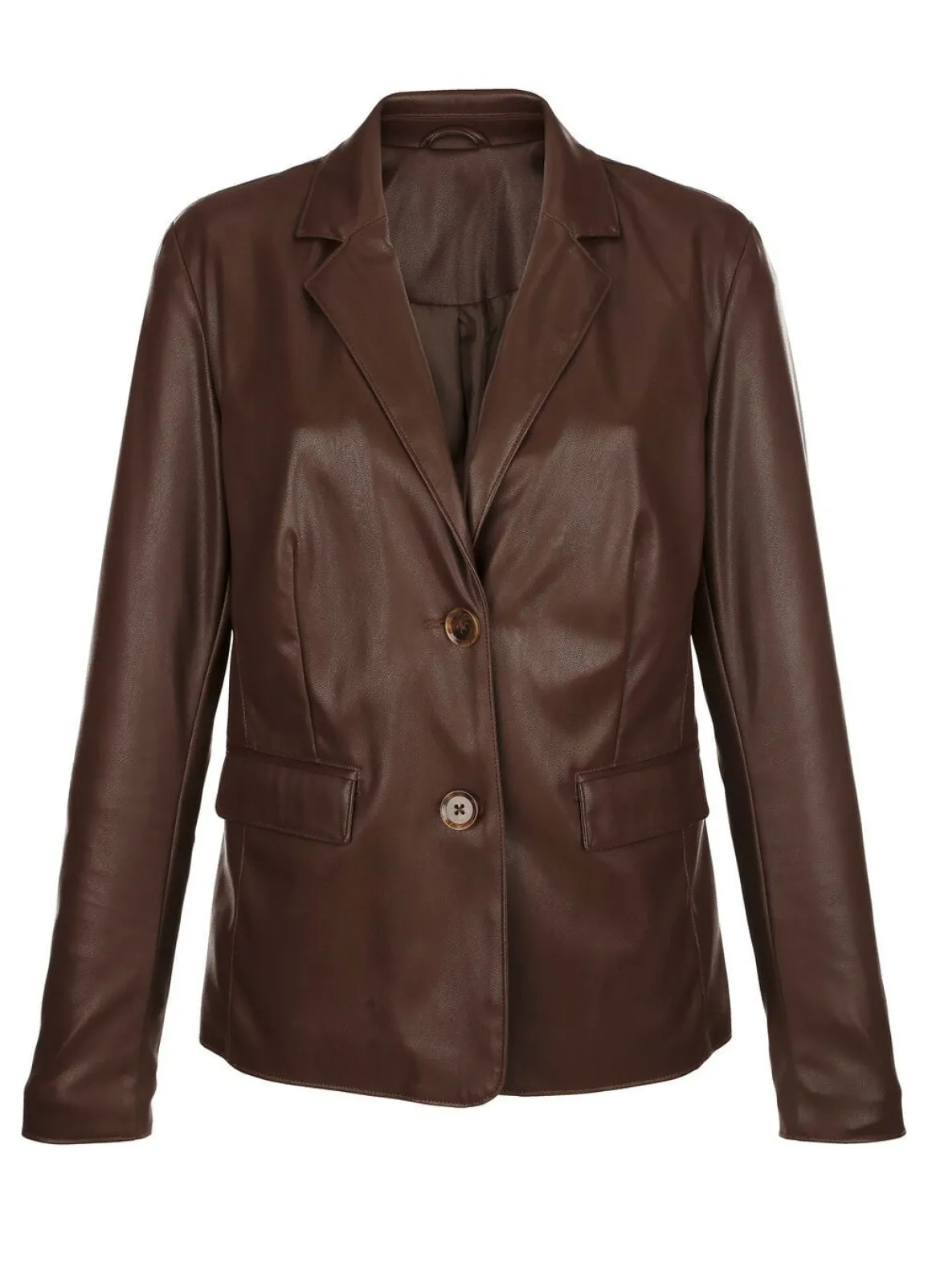 Blazer aus Nappaleder-Imitat
