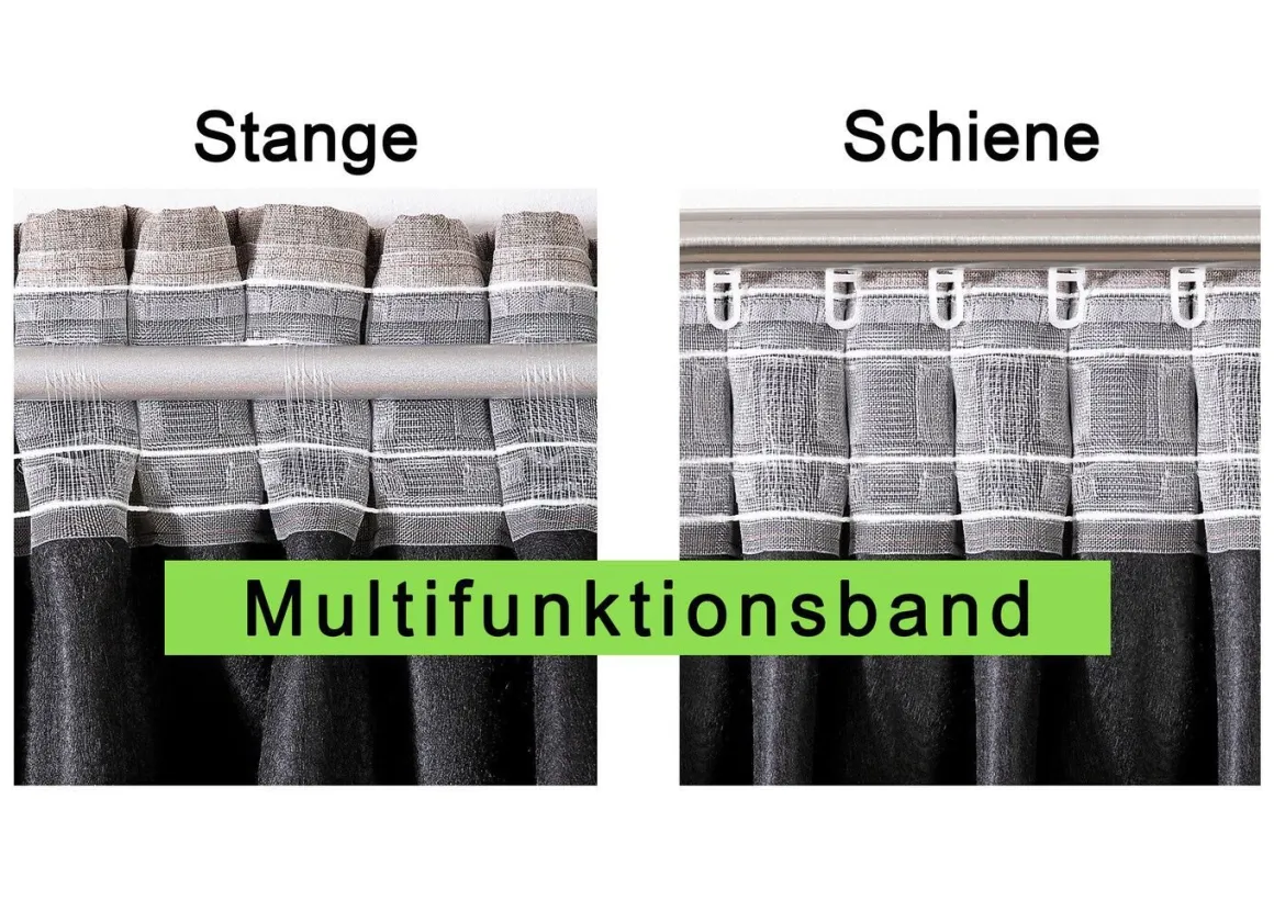 Blickdichter Verdunkelungsschal mit Kombiband