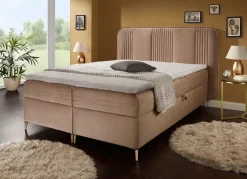 Boxspringbett mit Bettkasten und Topper