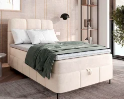 Boxspringbett mit Bettkasten und Topper