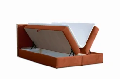 Boxspringbett mit Rahmen aus Wotaneiche