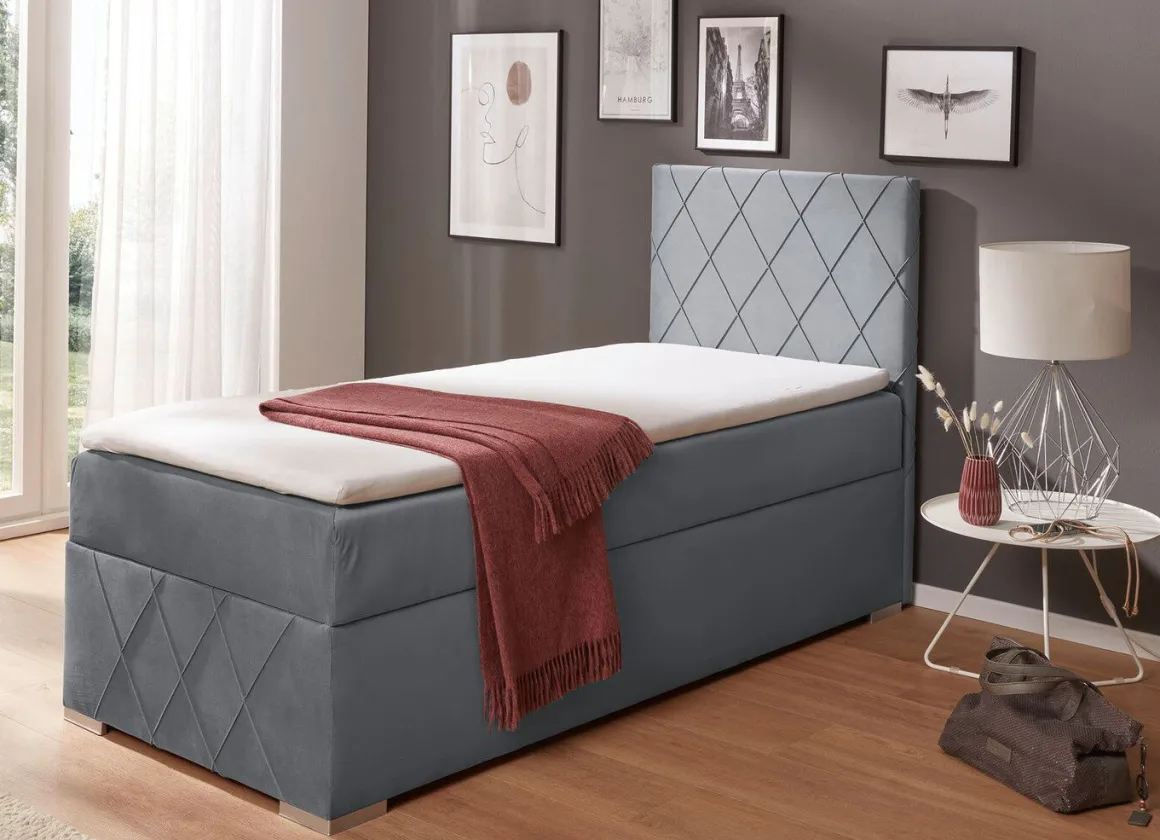 Boxspringbett mit Topper und Bettkasten