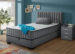 Boxspringbett mit Wendematratze und Bettkasten
