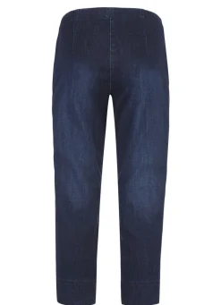 Capri-Jeans mit streckenden Biesen