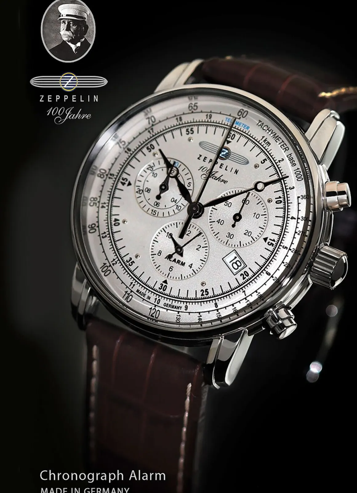 Chronograph mit Lederband