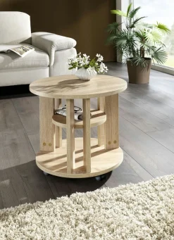 Couchtisch mit 2 Ablageflächen und 4 Rollen