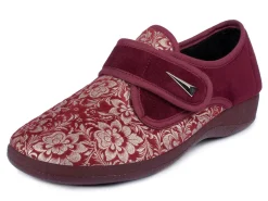 Damen Klett-Halbschuh im Blüten-Design