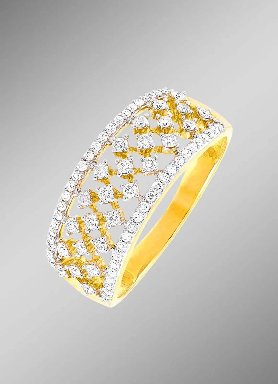 Damenring mit 74 Diamanten