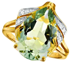Damenring mit grünem Amethyst
