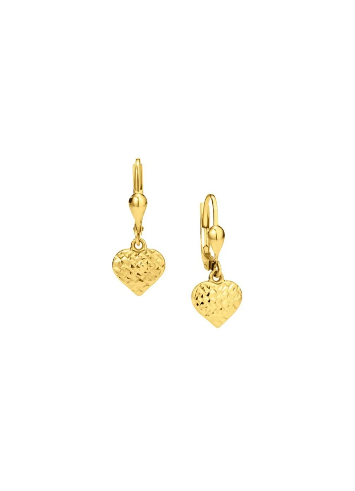Diamantiere Herz-Ohrringe aus Gold