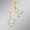 Diamant-Ohrringe in Blütenfrom mit 2 lupenreinen Brillanten