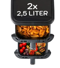Digitale Doppelkammer-Heißluftfritteuse