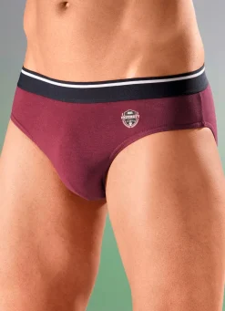 Dreierpack Slips, uni mit Druckmotiv
