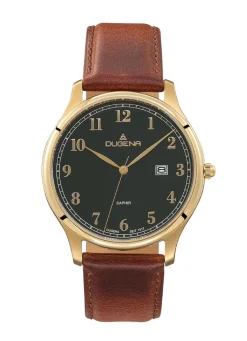 Dugena-Quartz-Herrenuhr mit Edelstahlgehäuse
