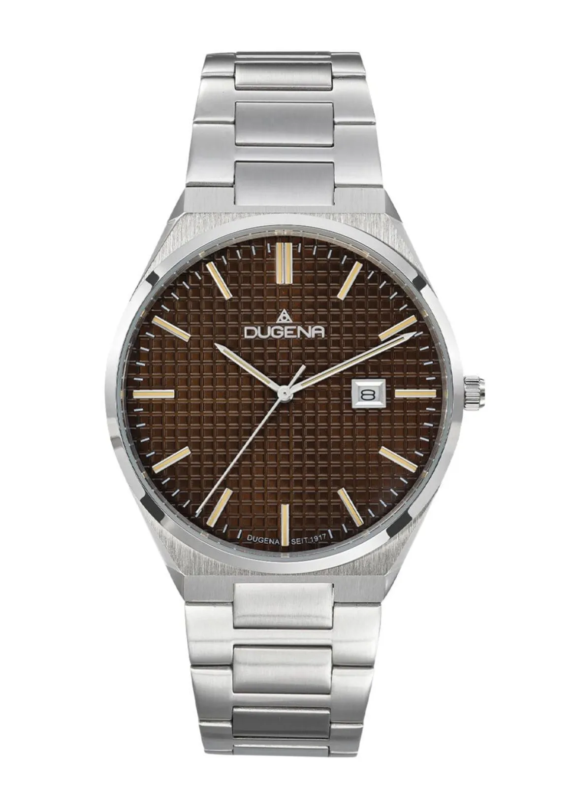 Dugena-Quartz-Herrenuhr mit Edelstahlbandgehäuse