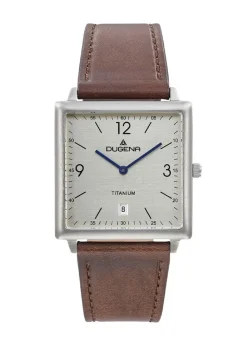 Dugena-Quartz-Herrenuhr mit robustem Titangehäuse