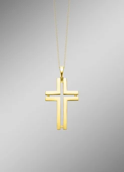 Durchbrochener Kreuz-Anhänger aus Gold