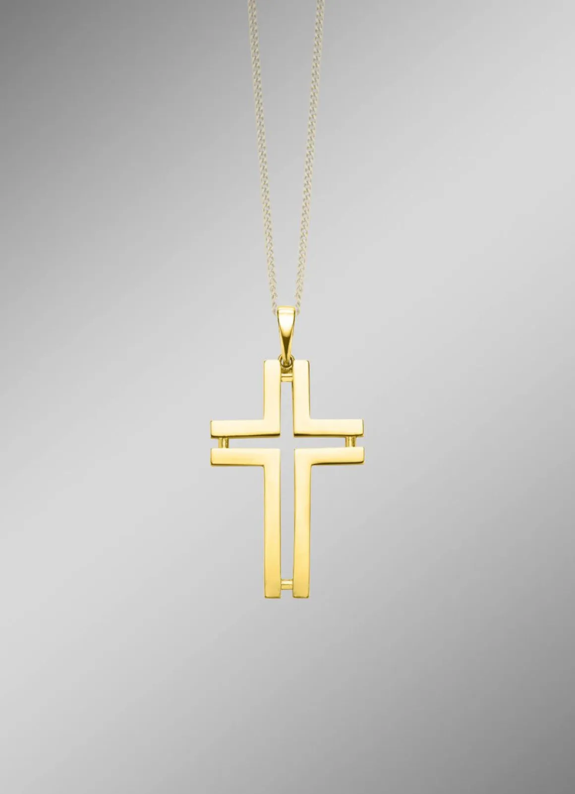 Durchbrochener Kreuz-Anhänger aus Gold