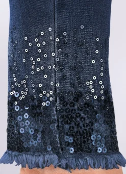 Edel-Jeans mit Fransensaum