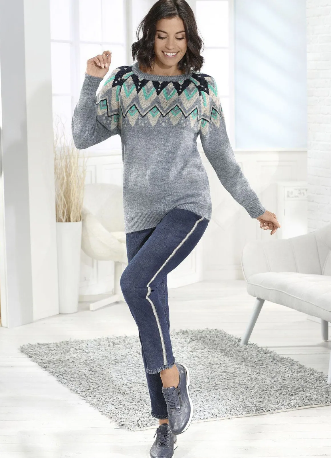 Edel-Jeans mit Strasssteinchen