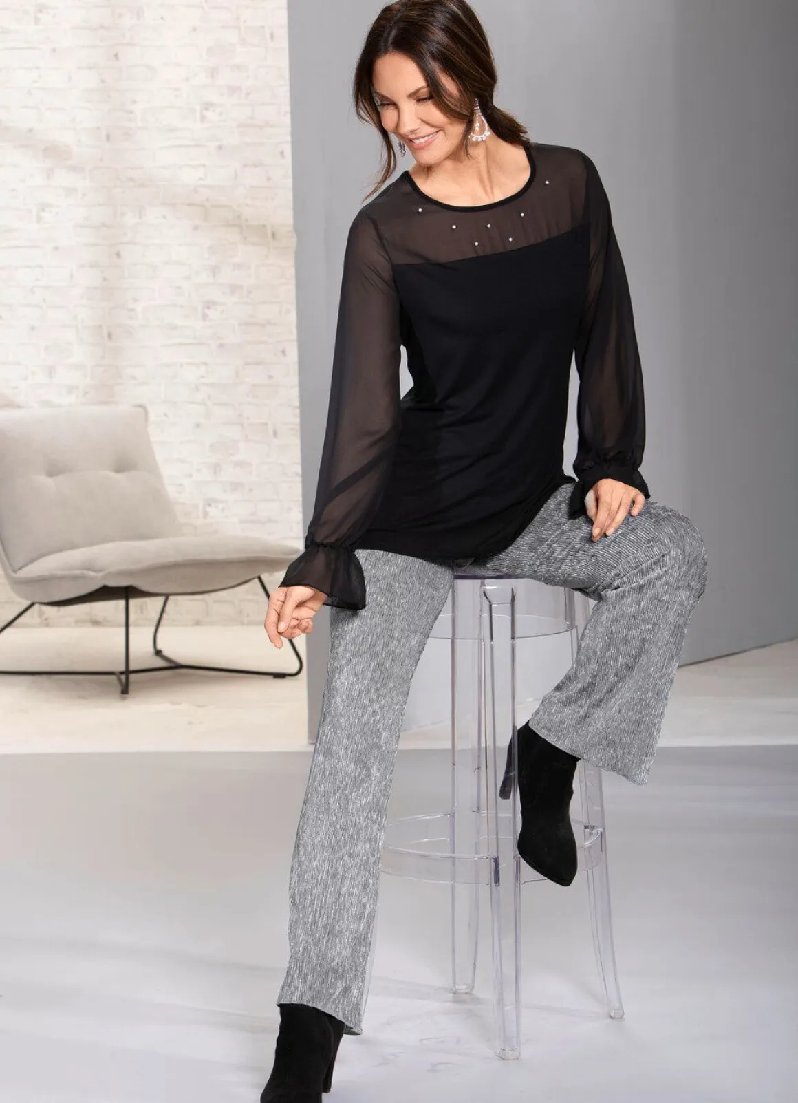 Edel schimmernde Hose