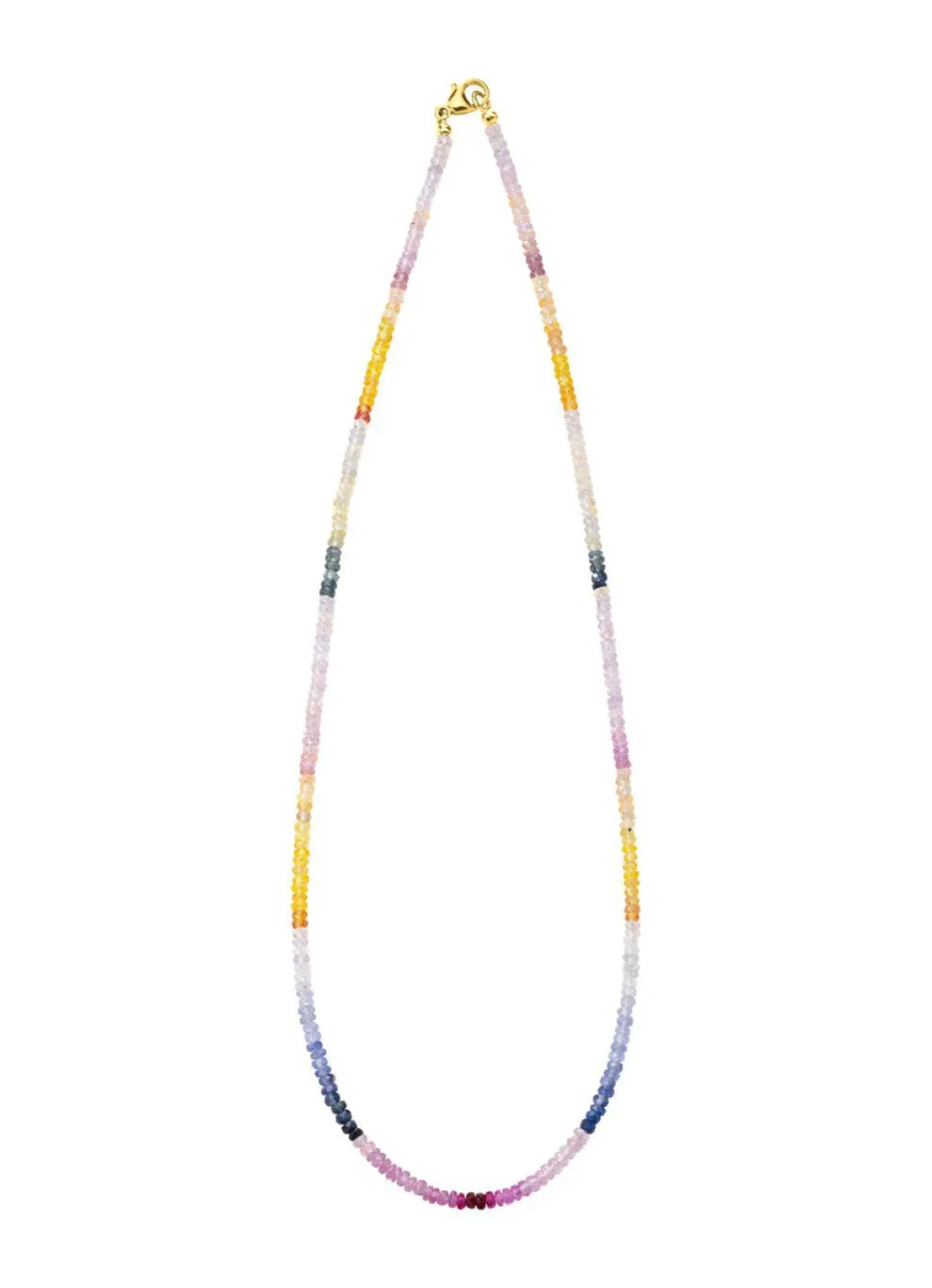 Edle Halskette mit echt Safir in Multicolor