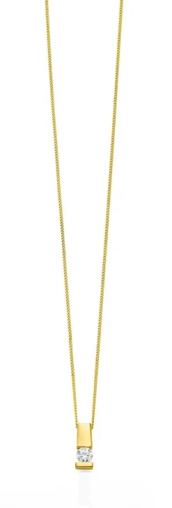 Edler Anhänger in Gelbgold mit Brillant